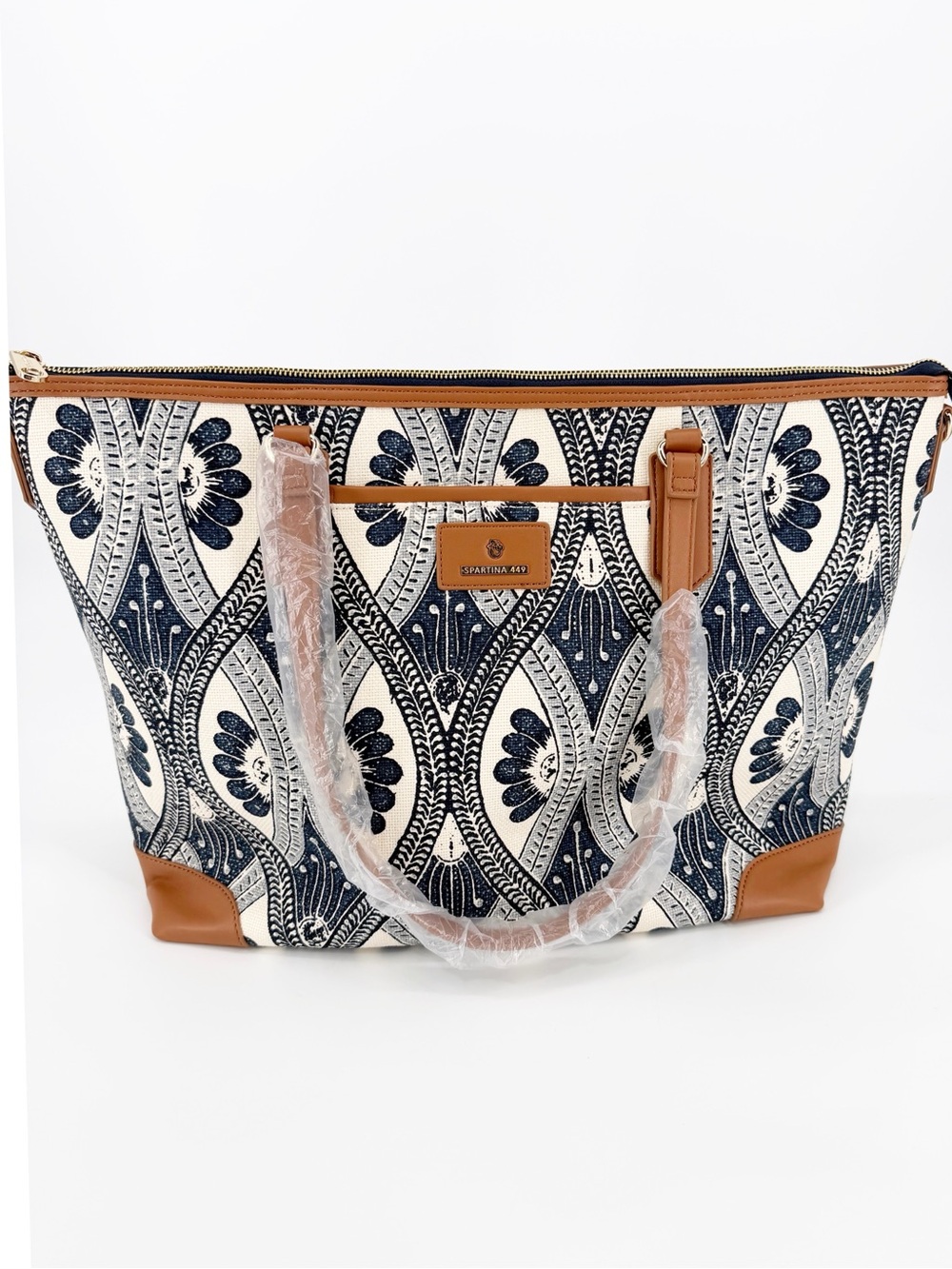 New Spartina 449 Tech Tote Bag Crossbody Strap with Trolley Sleeve Ashley River